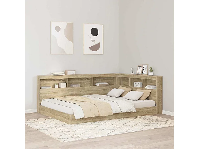 Tête de lit de rangement Chêne sonoma 160 cm Bois d'ingénierie