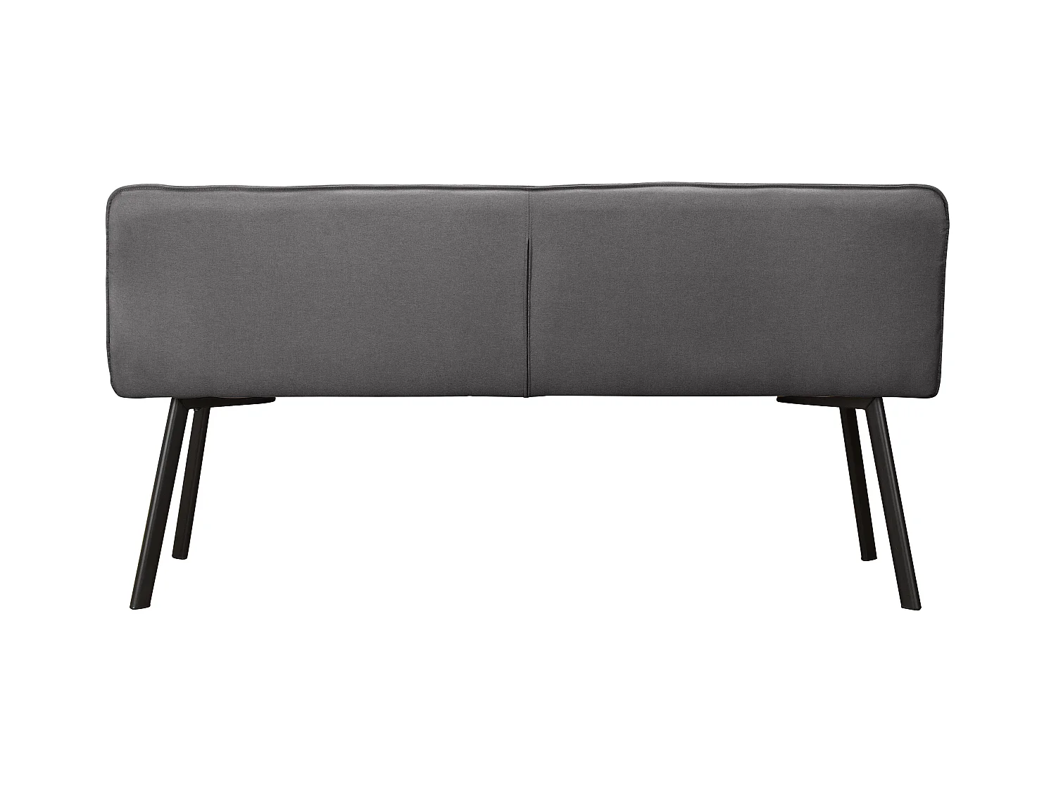 Taylor | Banco de comedor en tela antracita y patas de metal negro