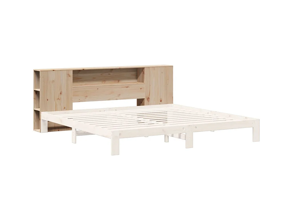 Cabecero de cama con almacenaje madera maciza de pino 180 cm