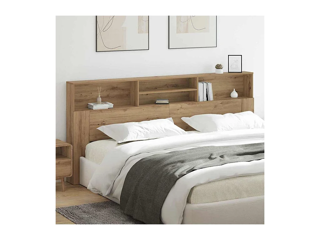 Tête de Lit chêne artisanal 220 x 19 x 101.5 cm