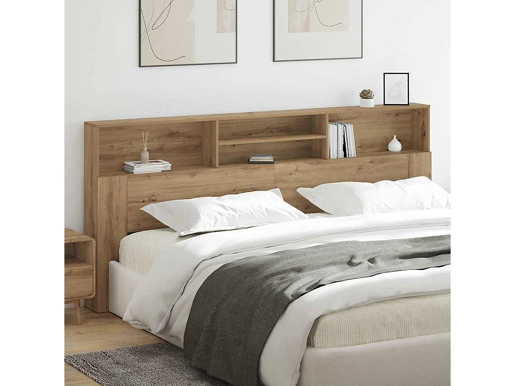 Tête de Lit chêne artisanal 220 x 19 x 101.5 cm