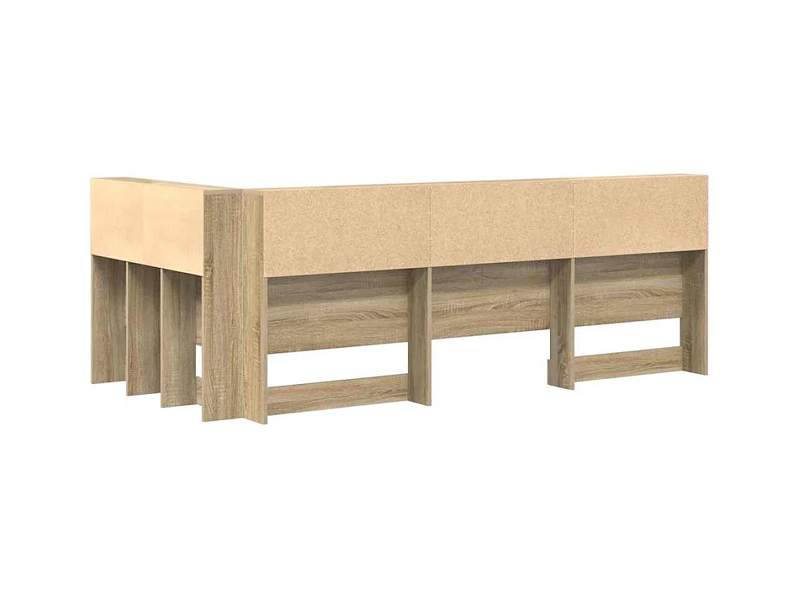 Tête de lit de rangement Chêne sonoma 80 cm Bois d'ingénierie