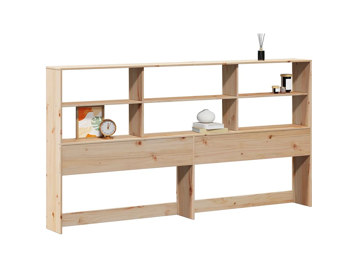 Cabecero de cama con almacenaje madera maciza de pino 180 cm