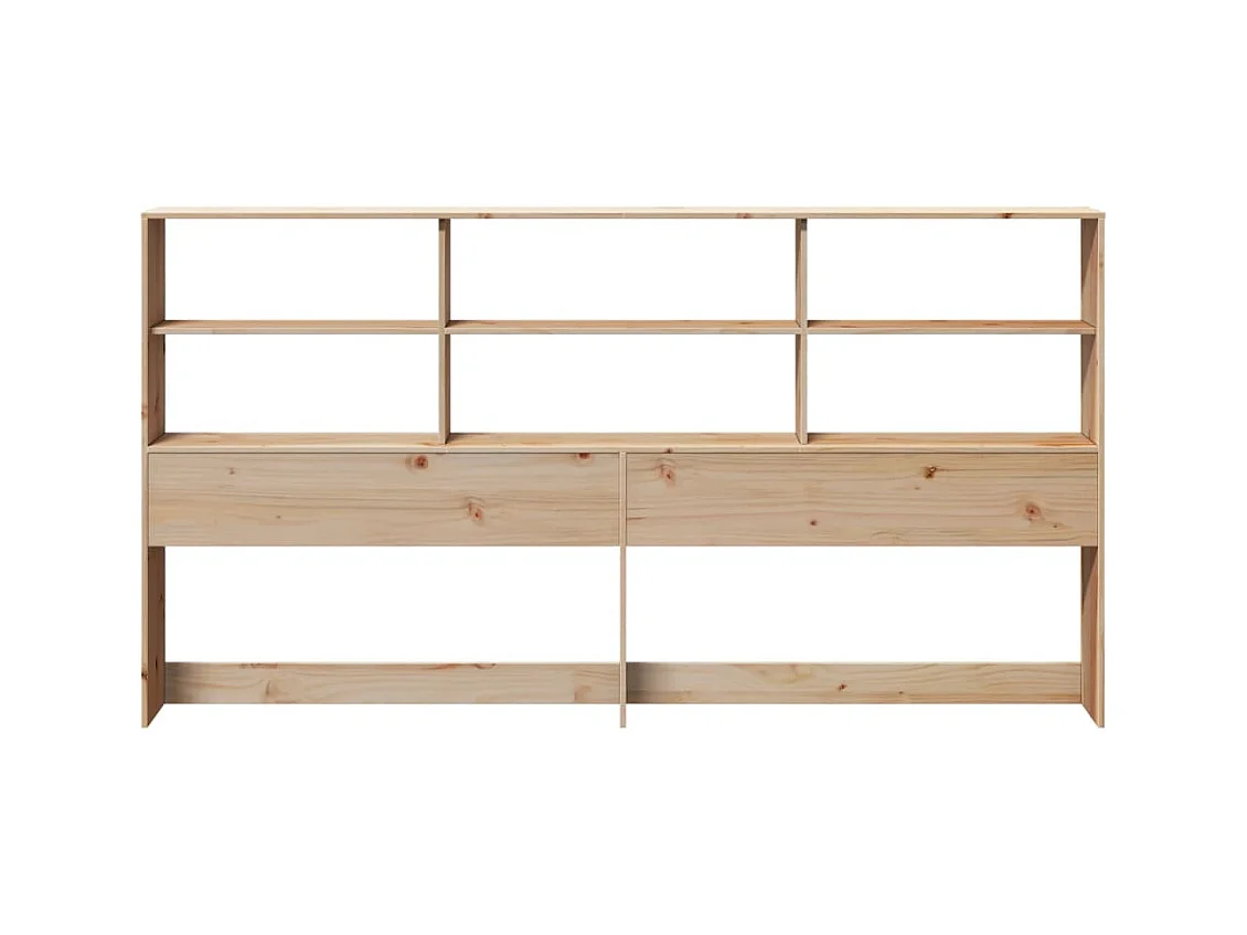 Cabecero de cama con almacenaje madera maciza de pino 180 cm