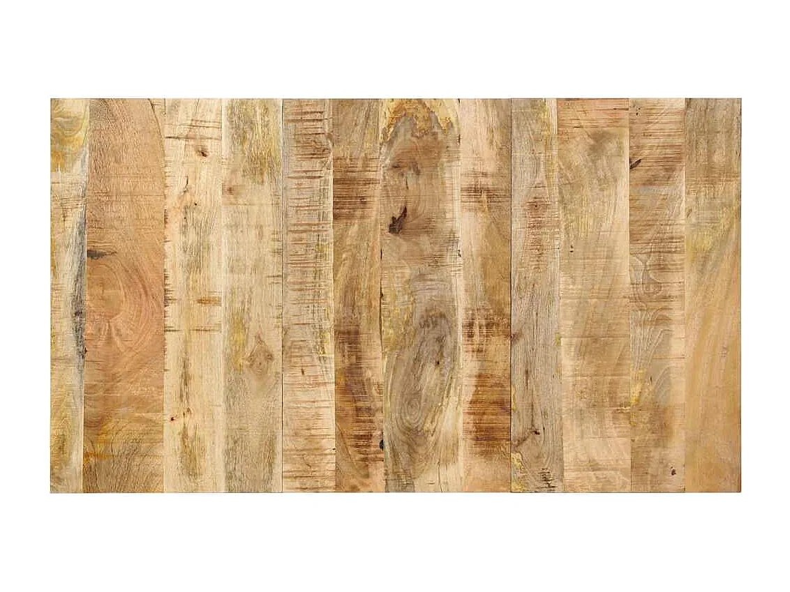 Cabecero de cama 140 cm madera maciza de mango rugoso