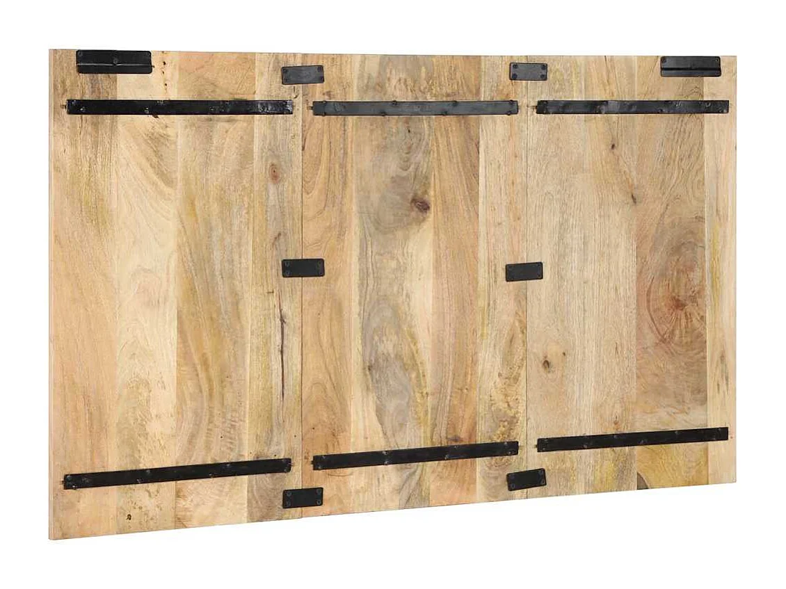 Cabecero de cama 140 cm madera maciza de mango rugoso