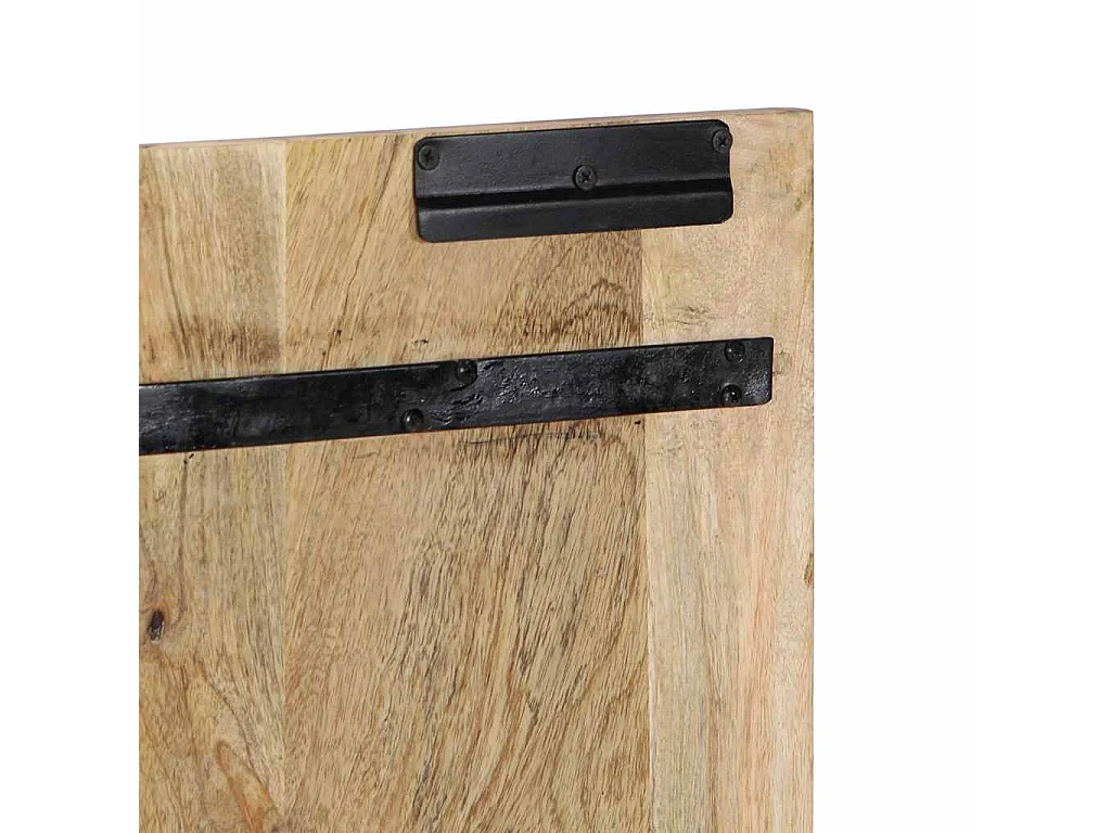 Cabecero de cama 140 cm madera maciza de mango rugoso