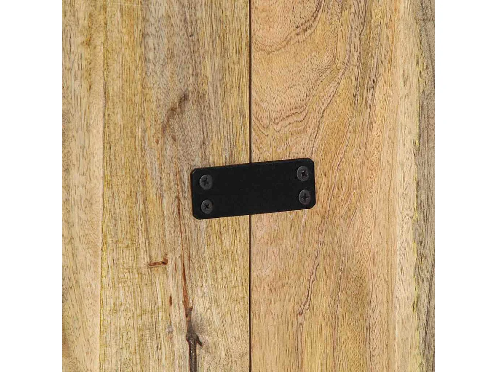 Cabecero de cama 140 cm madera maciza de mango rugoso