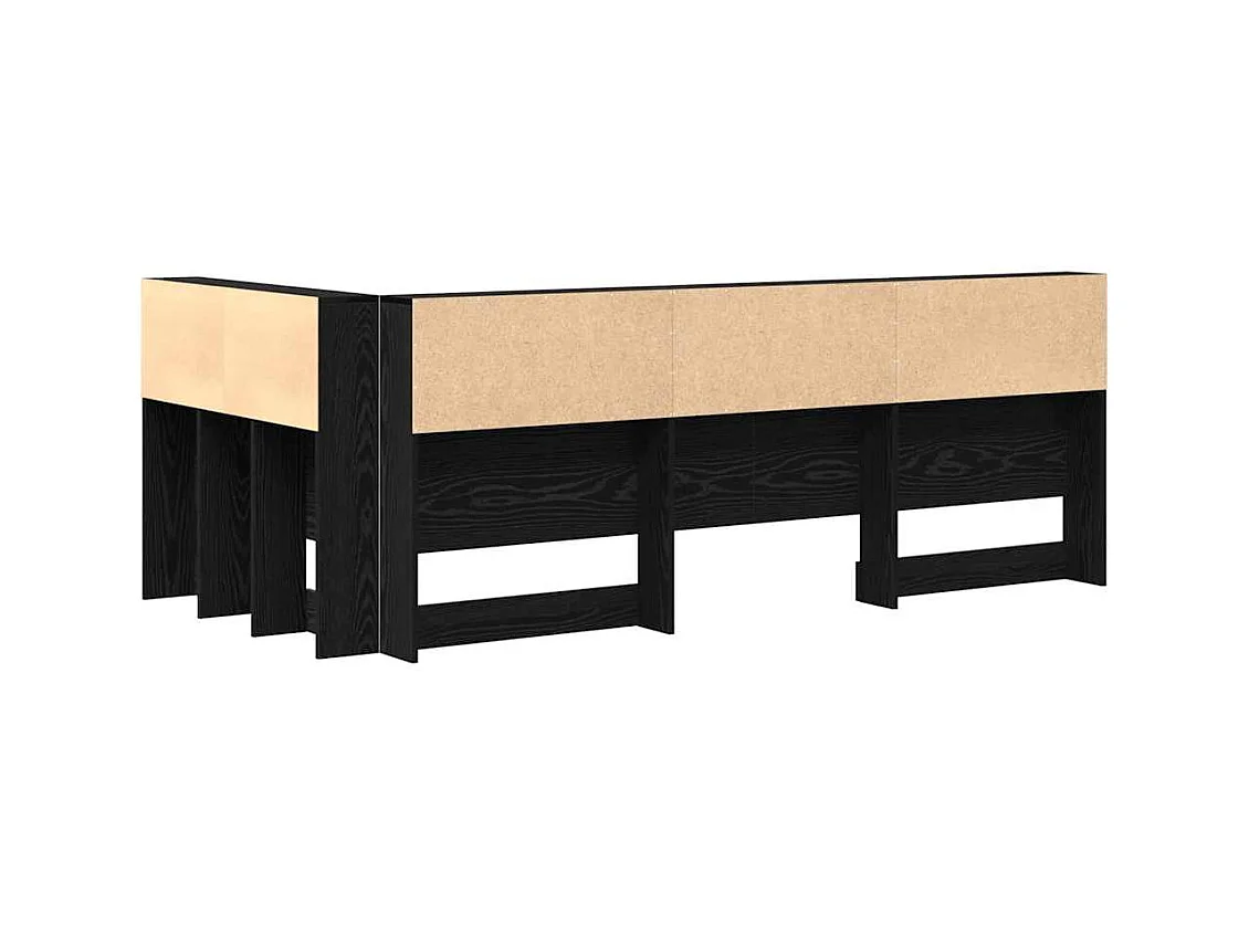 Tête de lit de rangement Chêne noir 90 cm Bois d'ingénierie