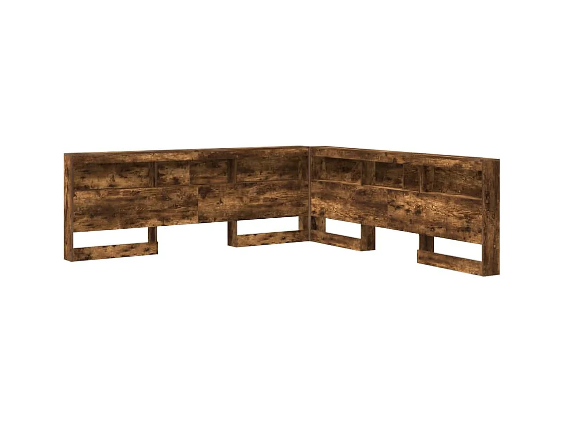 Tête de lit de rangement Chêne fumé 200 cm Bois d'ingénierie