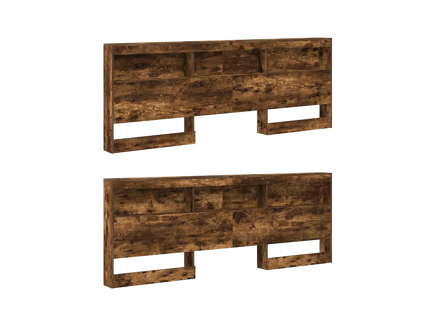 Tête de lit de rangement Chêne fumé 200 cm Bois d'ingénierie