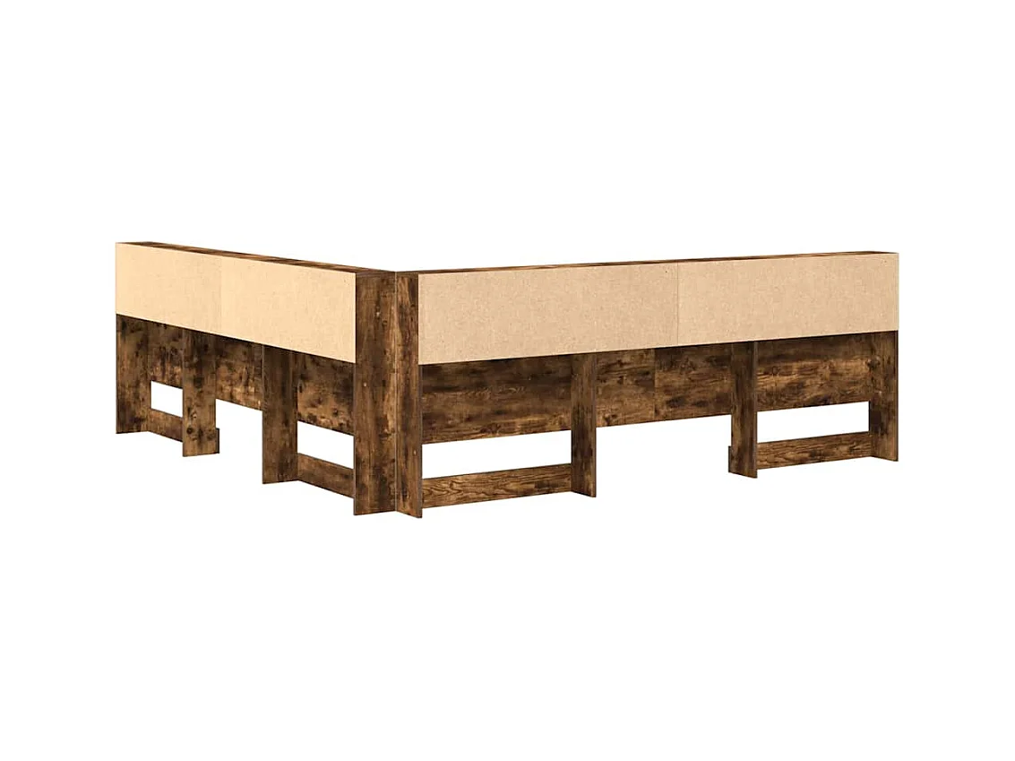 Tête de lit de rangement Chêne fumé 200 cm Bois d'ingénierie