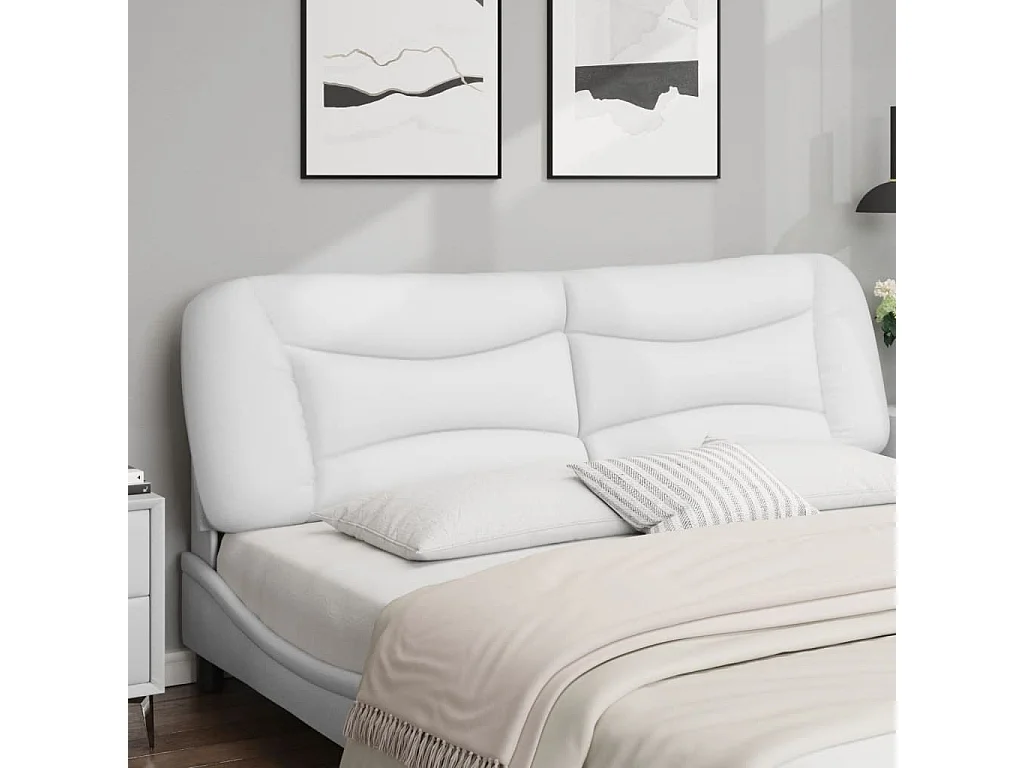 Tête de lit blanc 193 cm similicuir