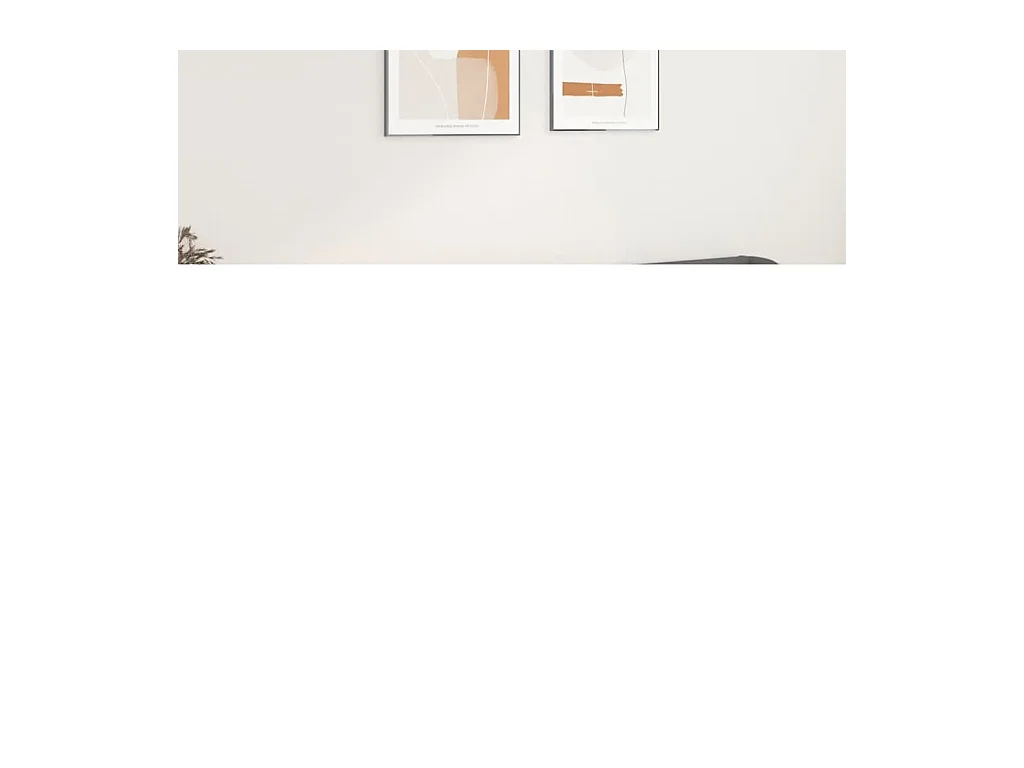 Cabecero de cuero sintético gris 203x23x78/88 cm