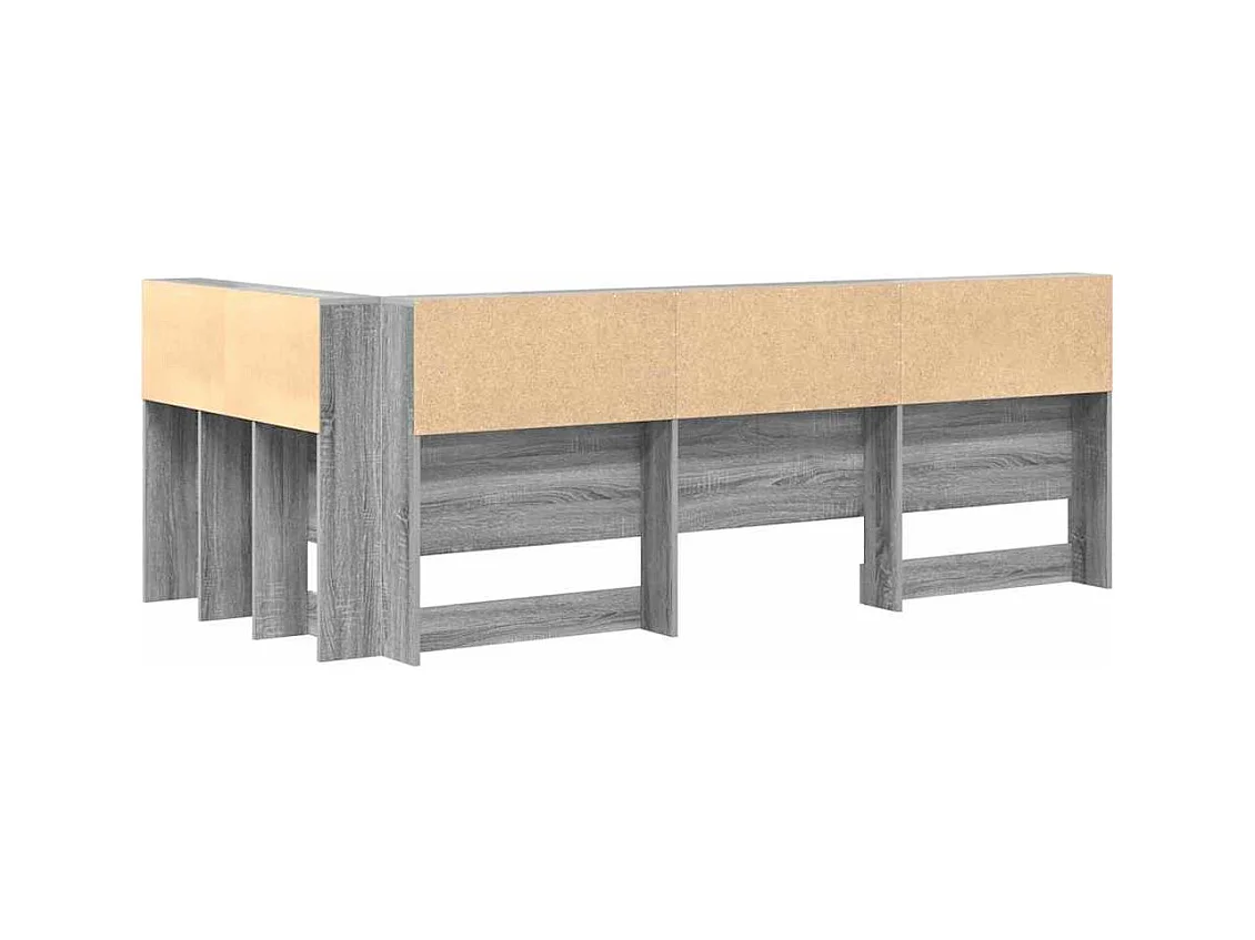 Tête de lit de rangement Sonoma gris 80 cm Bois d'ingénierie