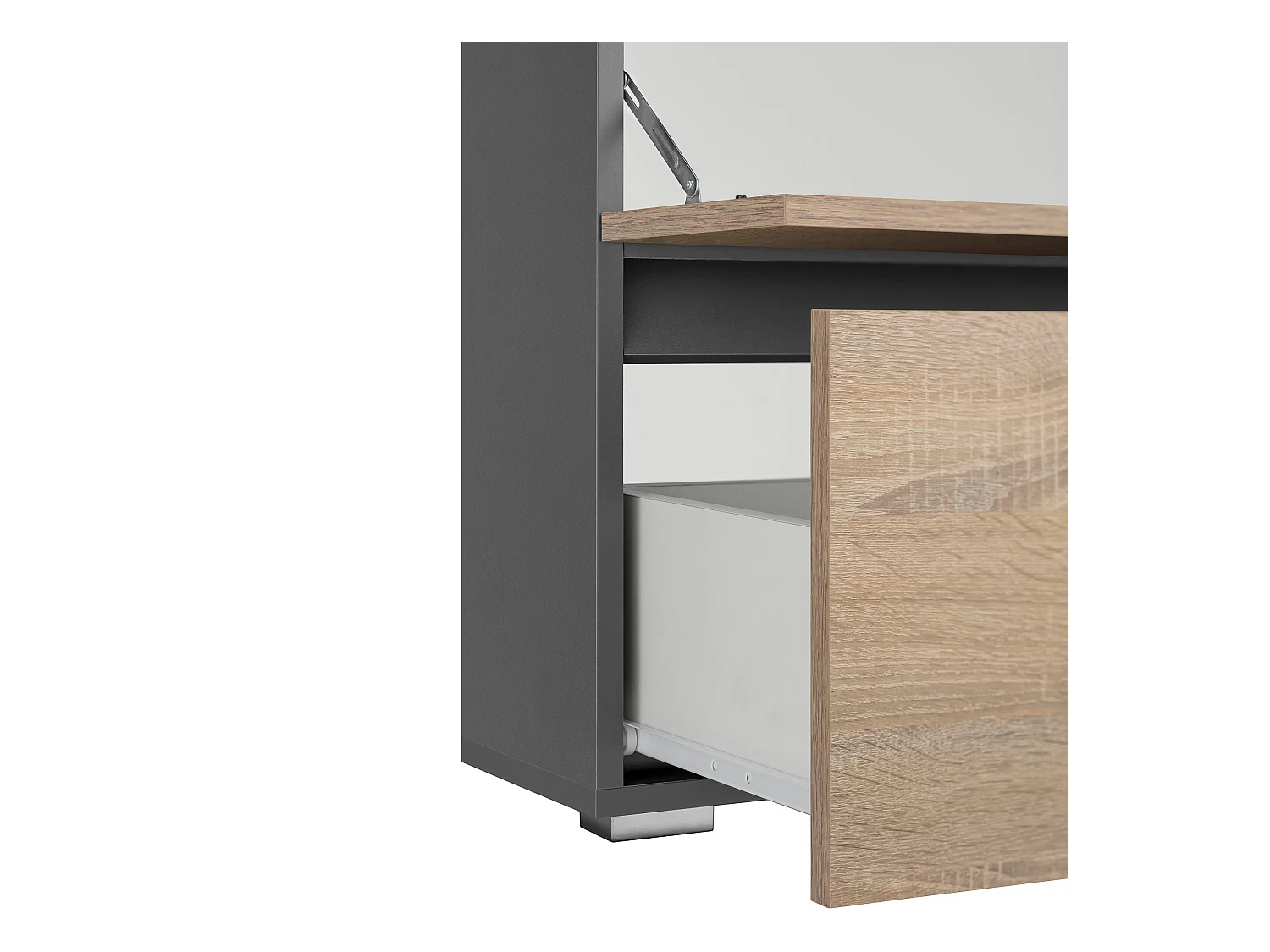 Wisla  | Set de salle de bain avec 2 meubles en chêne aspect anthracite