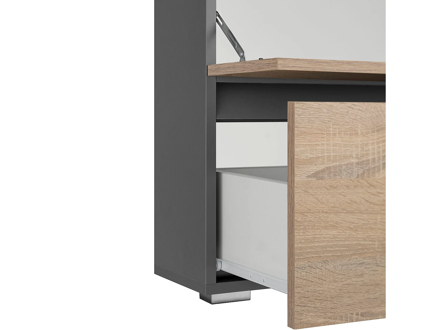 Wisla  | Set de salle de bain avec 2 meubles en chêne aspect anthracite