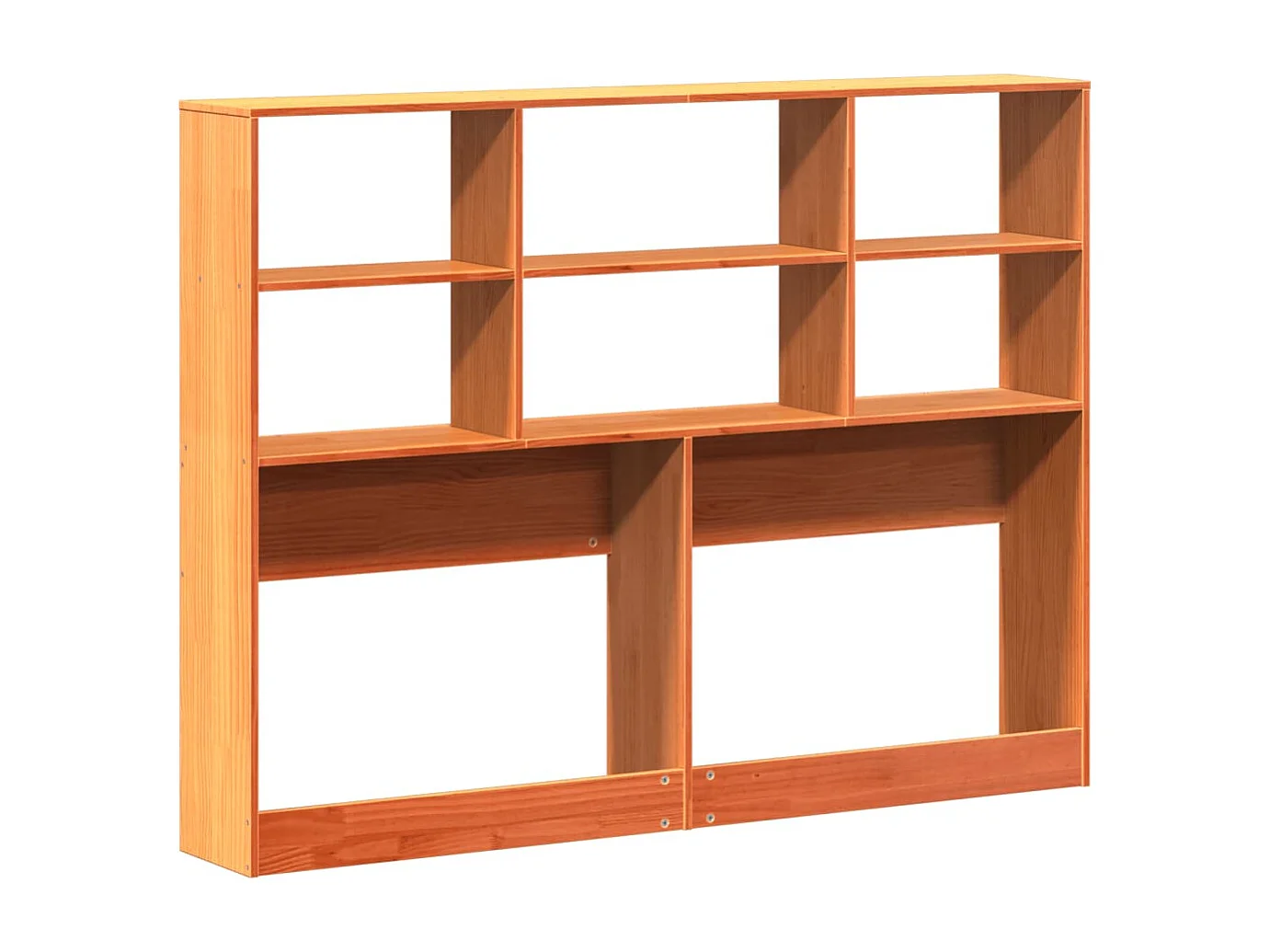 Tête de lit avec rangement cire marron 120cm bois massif de pin