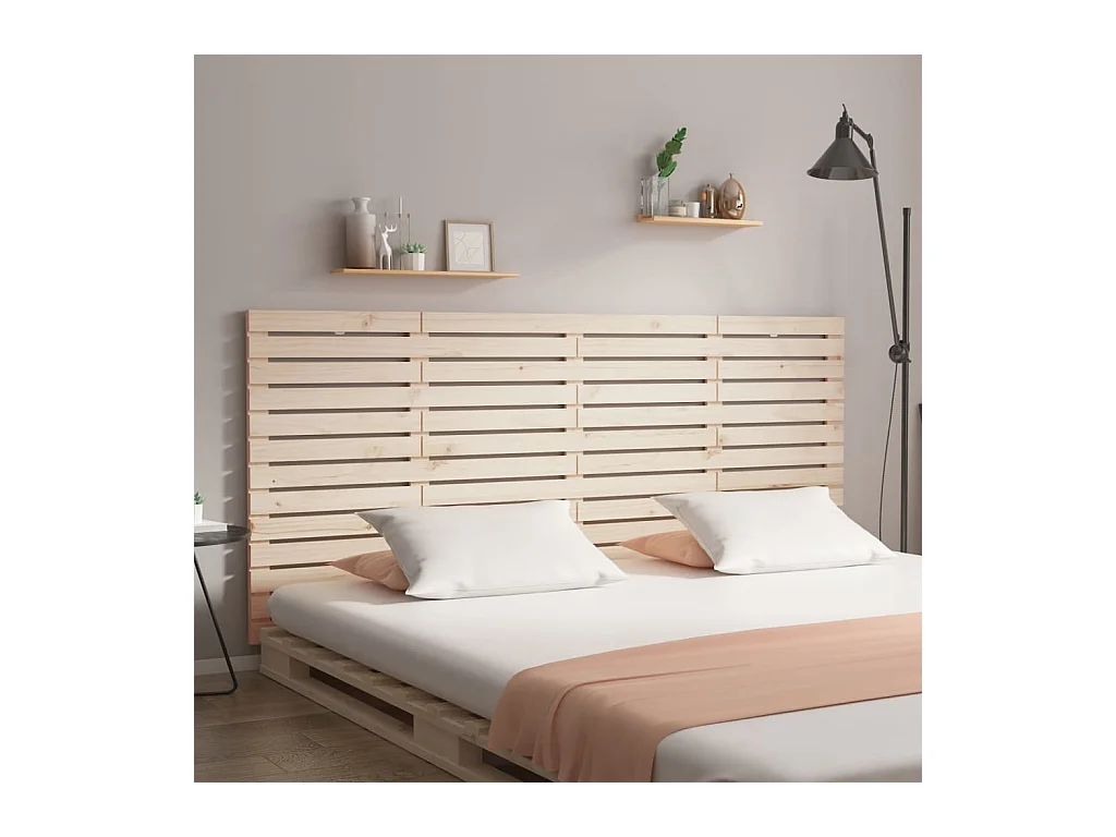 Tête de lit murale 206x3x91,5 cm Bois massif de pin