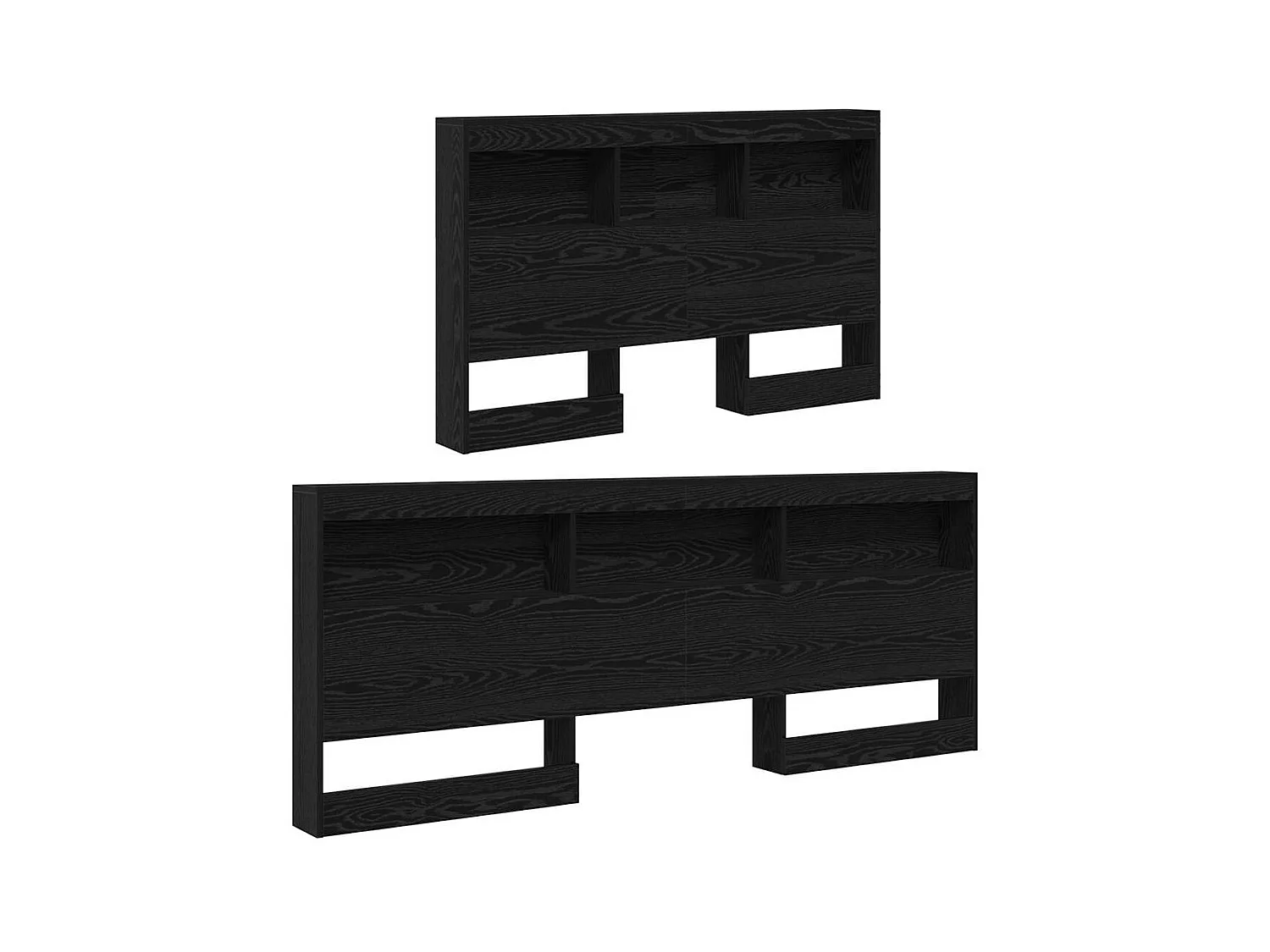 Tête de lit de rangement Chêne noir 120 cm Bois d'ingénierie