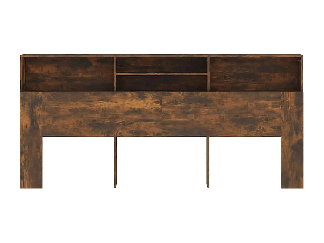 Armoire de tête de lit Chêne fumé 220x19x103,5 cm