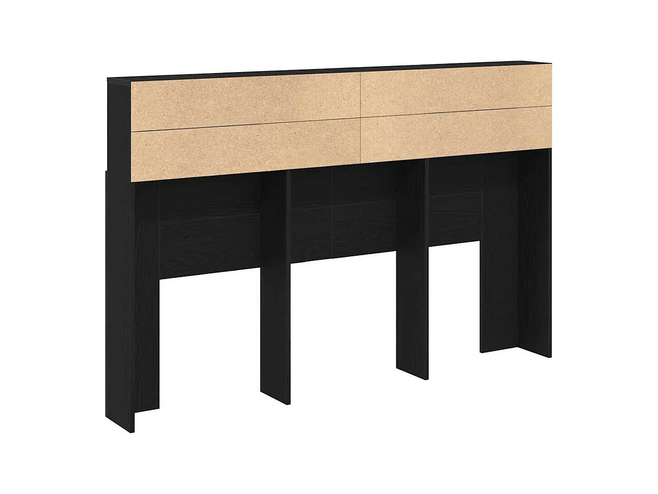 Cabecero de armario con estante Roble negro 160 x 19 x 103.5 cm