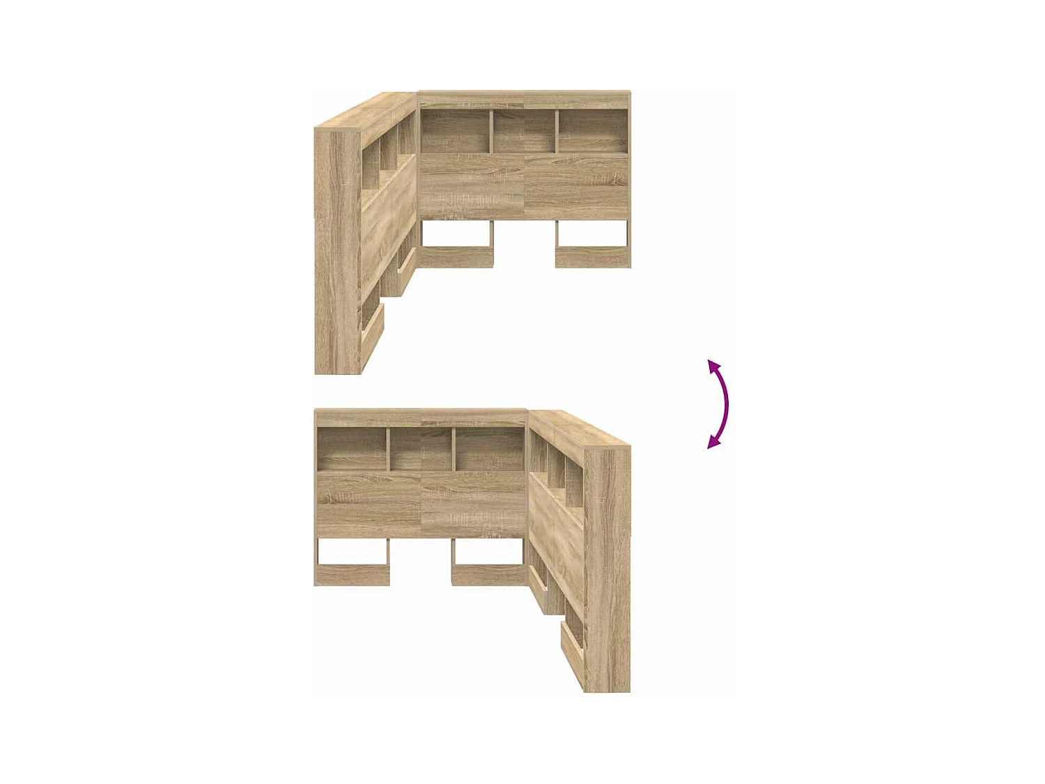 Tête de lit de rangement Chêne sonoma 90 cm Bois d'ingénierie