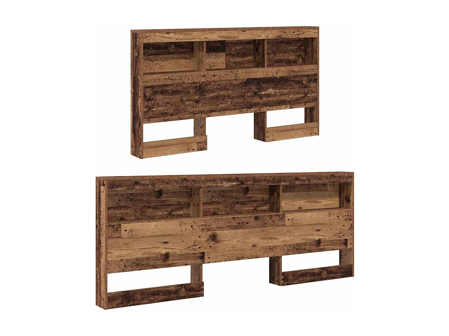 Cabecera de almacenamiento con estante Madera vieja 135 cm
