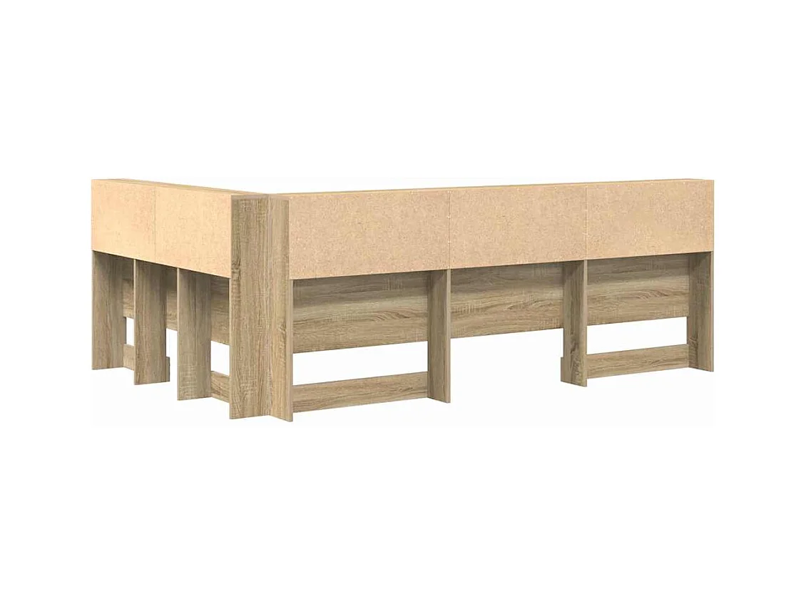 Tête de lit de rangement Chêne sonoma 120 cm Bois d'ingénierie