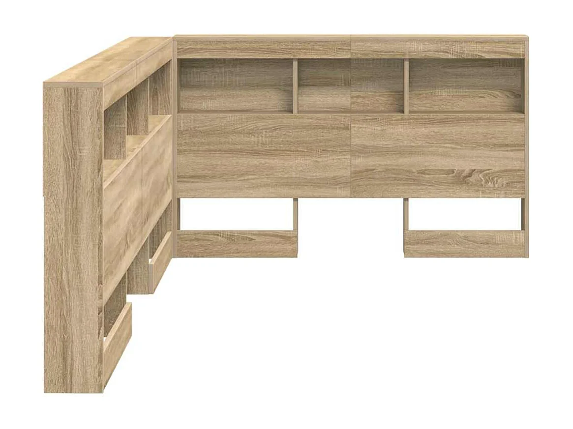 Tête de lit de rangement Chêne sonoma 120 cm Bois d'ingénierie
