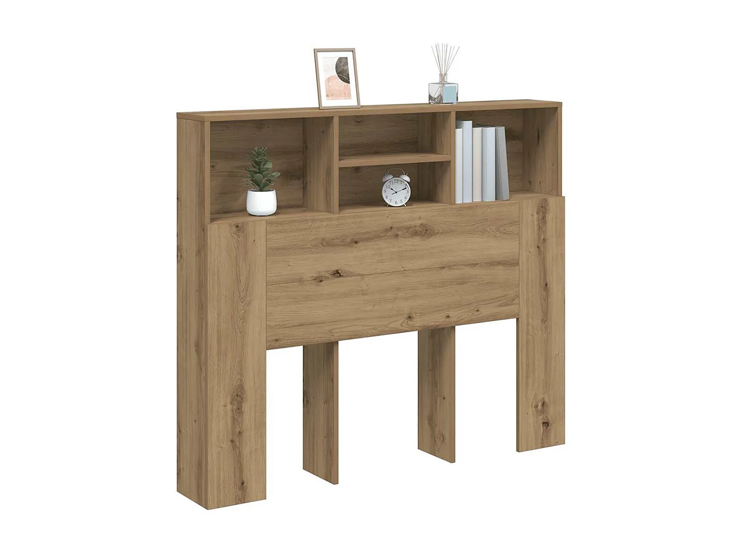 Armoire de tête de lit chêne artisanal 120x19x103,5 cm