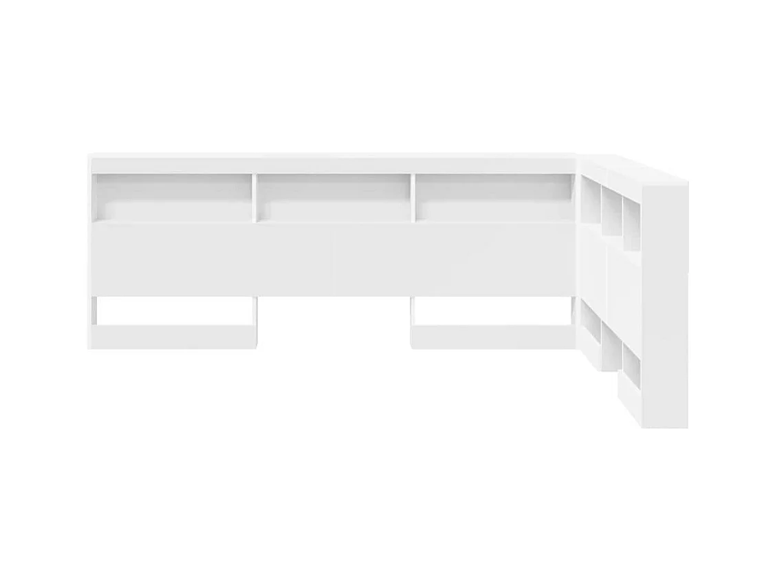 Tête de lit de rangement Blanc 150 cm Bois d'ingénierie
