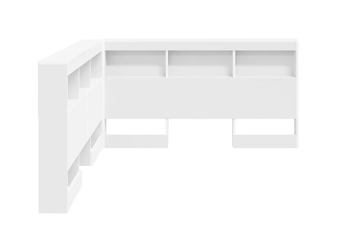 Tête de lit de rangement Blanc 150 cm Bois d'ingénierie