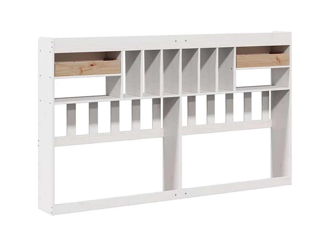 Cabecero de cama almacenaje madera maciza pino blanco 180 cm