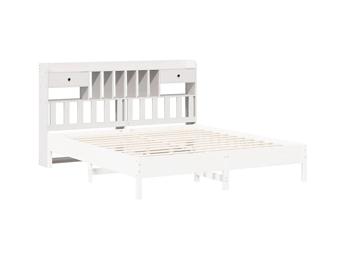 Cabecero de cama almacenaje madera maciza pino blanco 180 cm