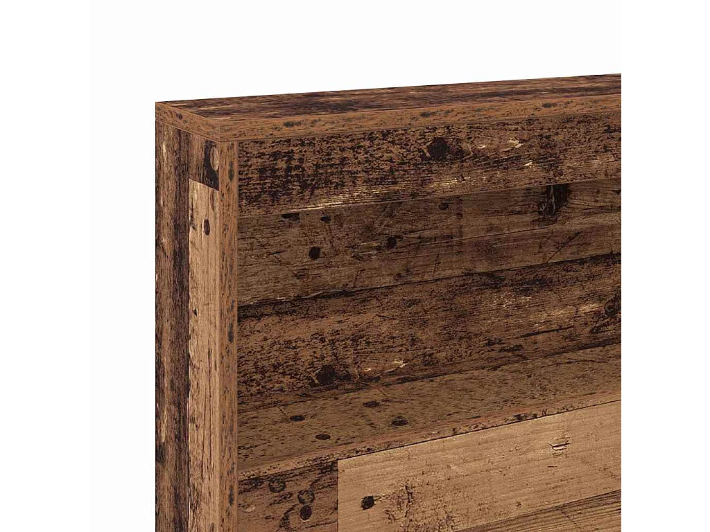Opberghoofdbord met plank Oud hout 140 cm Bewerkt hout
