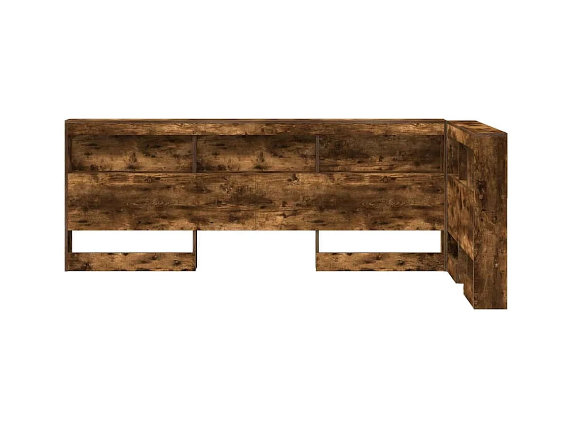 Tête de lit de rangement Chêne fumé 80 cm Bois d'ingénierie