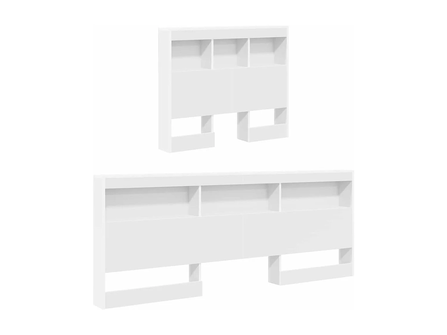 Tête de lit de rangement Blanc 100 cm Bois d'ingénierie