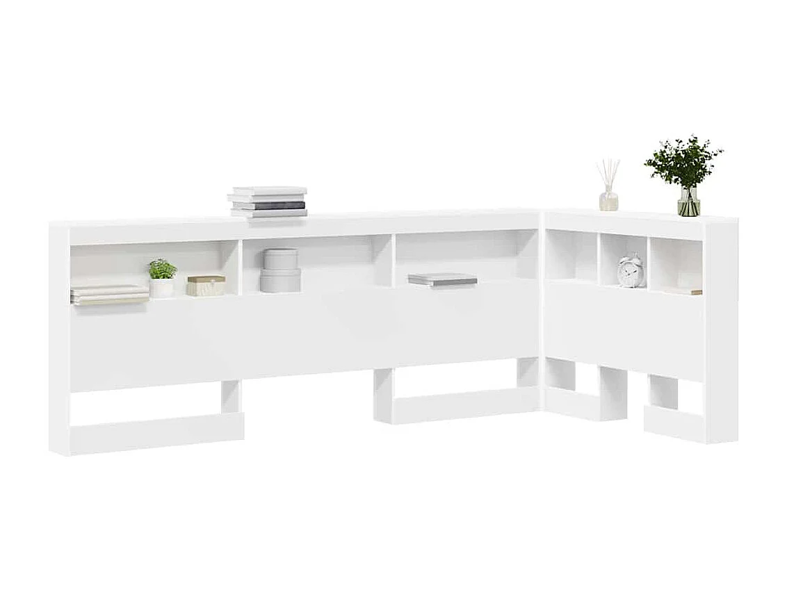 Tête de lit de rangement Blanc 100 cm Bois d'ingénierie