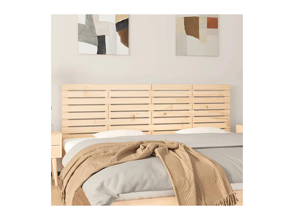 Tête de lit murale 206x3x63 cm Bois massif de pin