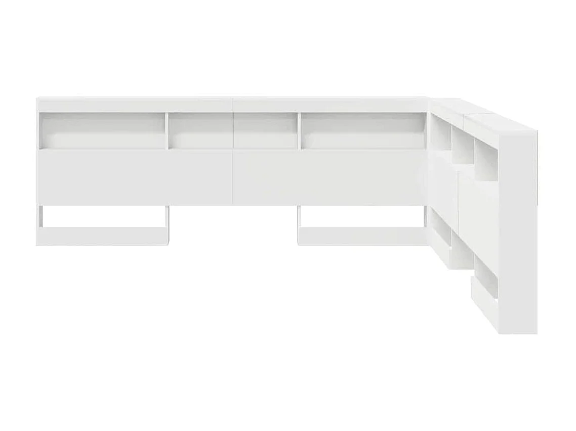 Cabecera de almacenamiento Blanco 180 cm Madera contrachapada