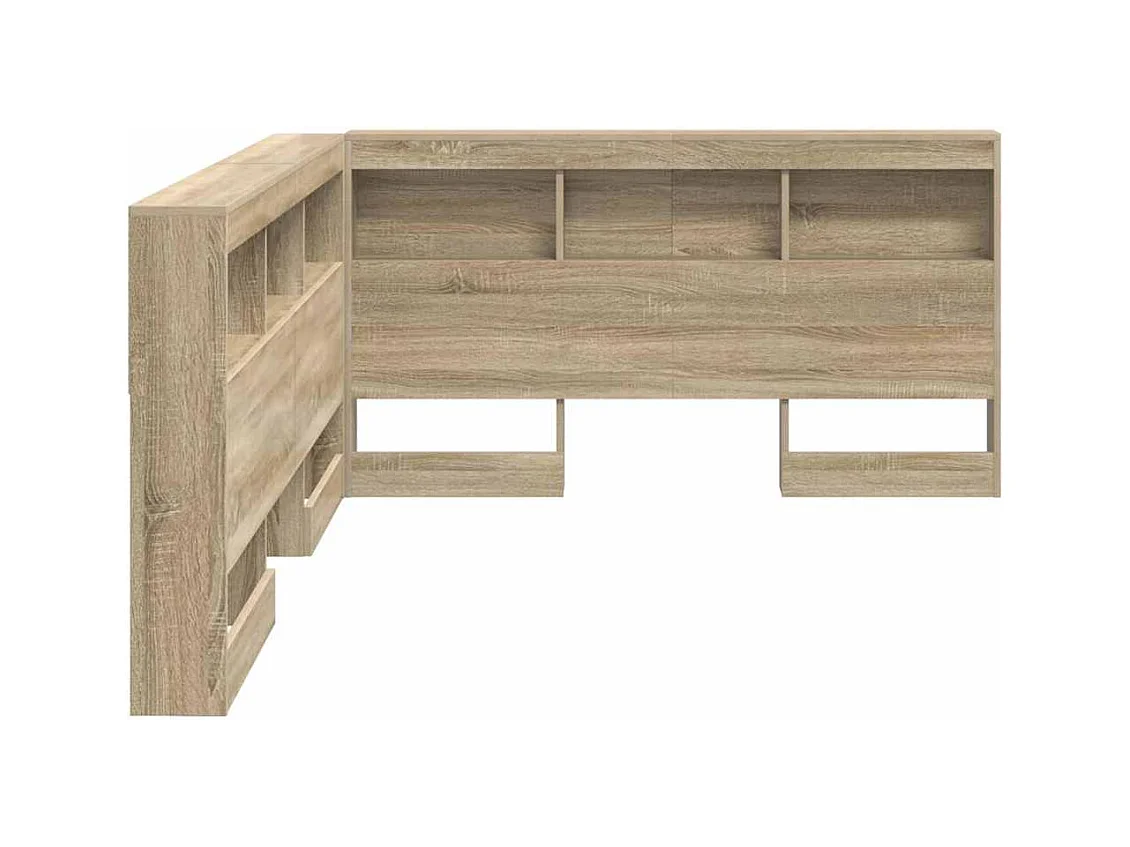 Cabecera de almacenamiento con estante Roble Sonoma 150 cm