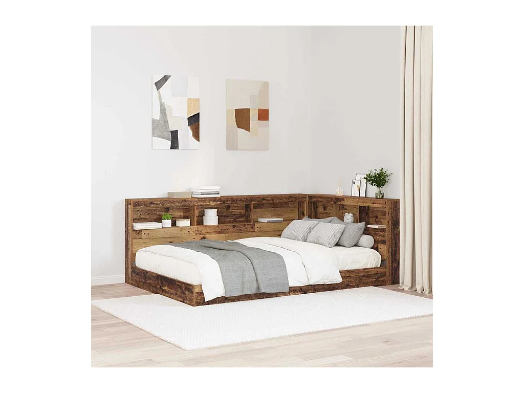 Tête de lit de rangement Bois ancien 120 cm Bois d'ingénierie