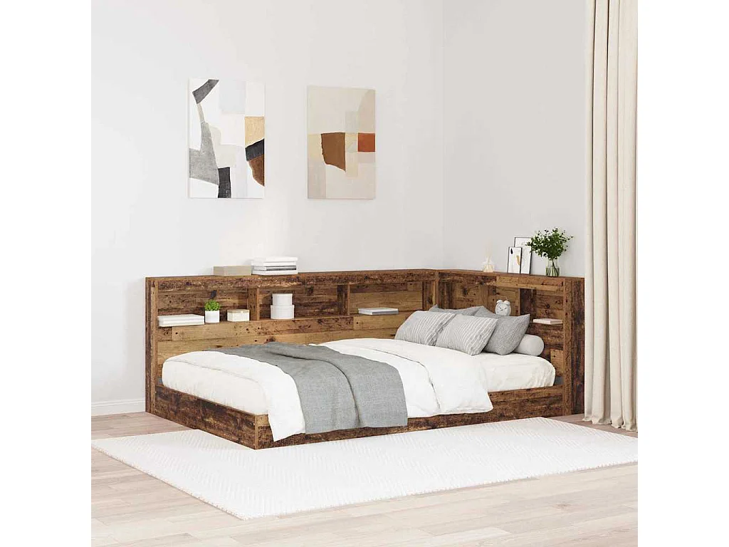 Tête de lit de rangement Bois ancien 120 cm Bois d'ingénierie