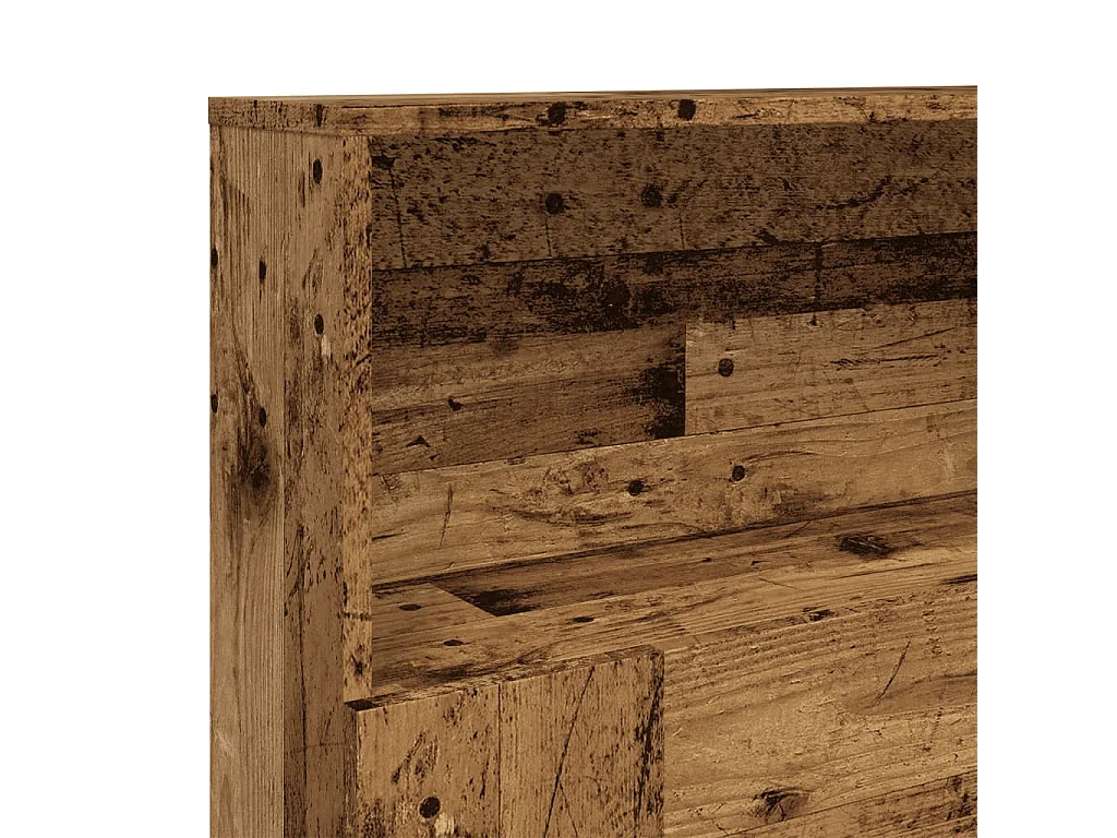 Armoire de tête de lit vieux bois 200x19x103,5 cm