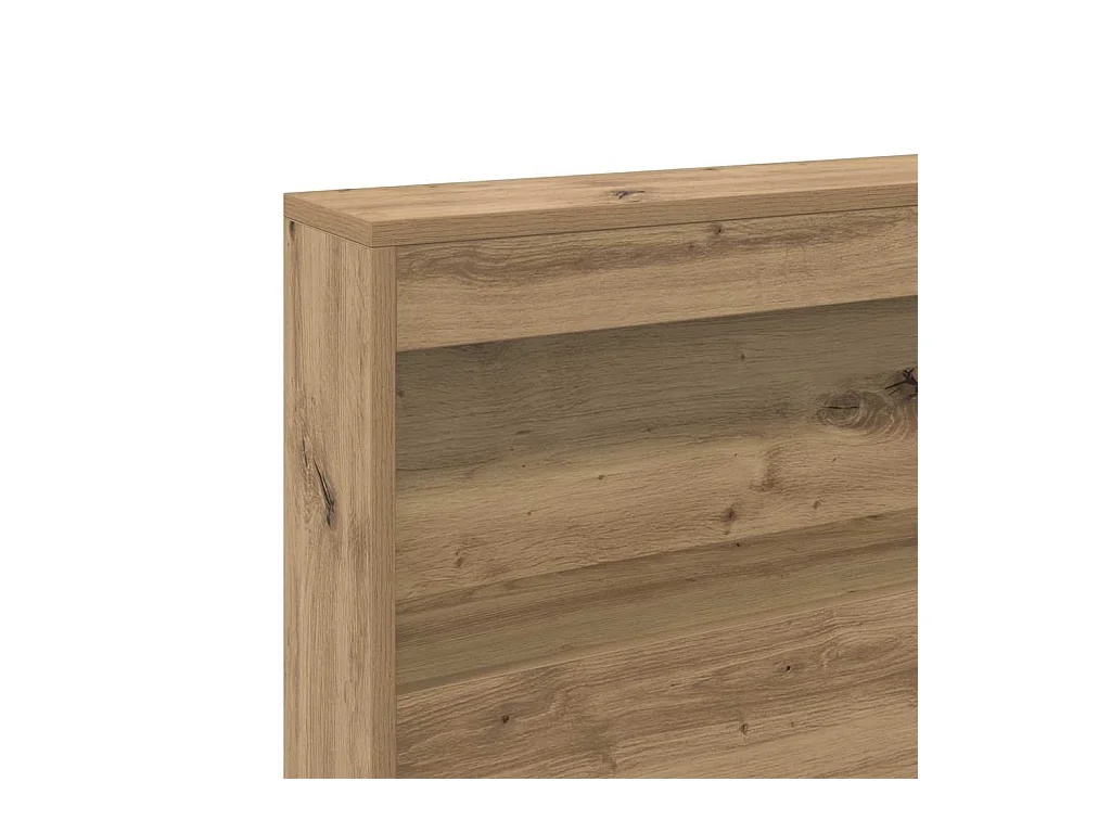 Tête de lit de rangement avec étagère chêne artisanal 75 cm