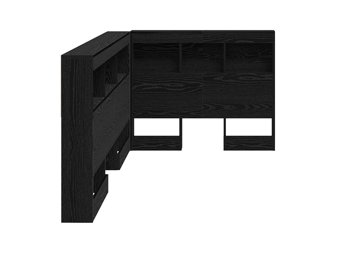 Tête de lit de rangement Chêne noir 80 cm Bois d'ingénierie
