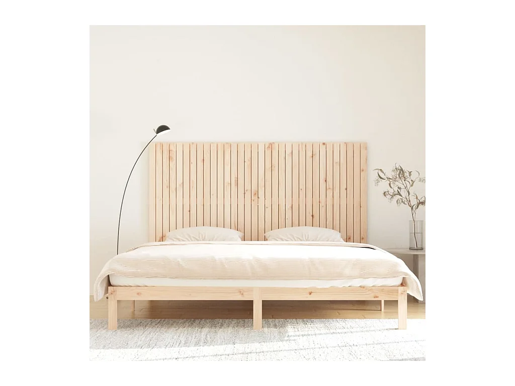 Tête de lit murale 204x3x110 cm Bois massif de pin