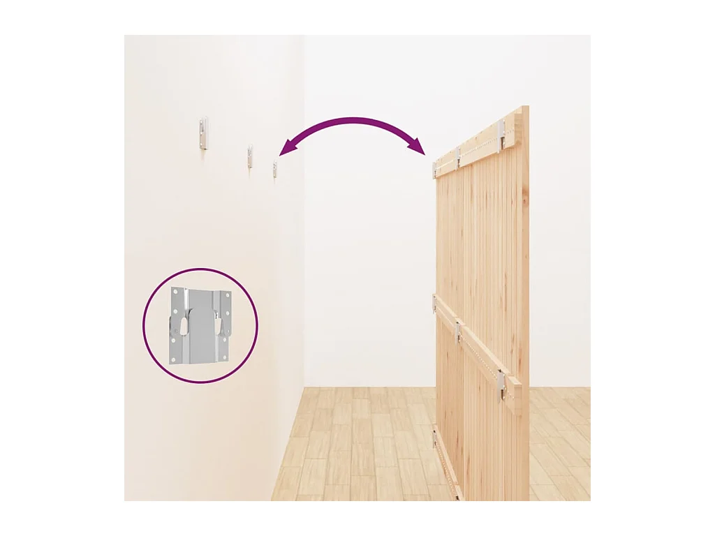 Tête de lit murale 204x3x110 cm Bois massif de pin