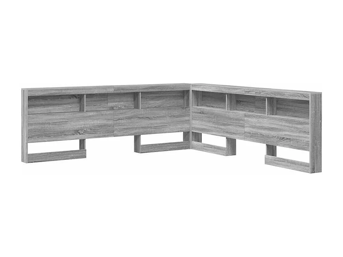 Tête de lit de rangement Sonoma gris 200 cm Bois d'ingénierie